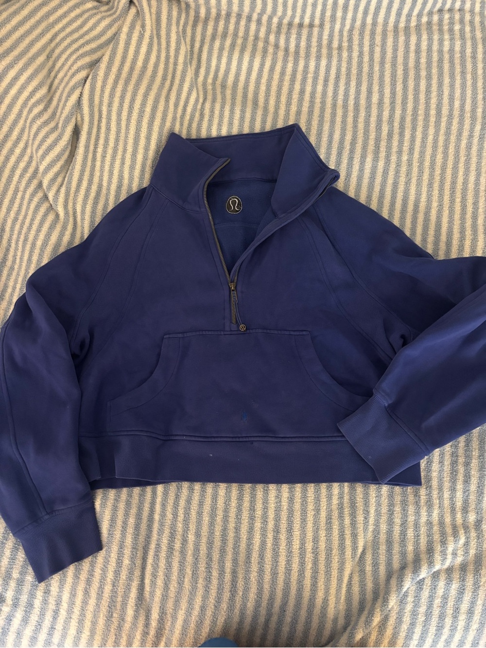 Lululemon Royal Blue Women's Quarter-Zip Crewneck Sweater Scuba